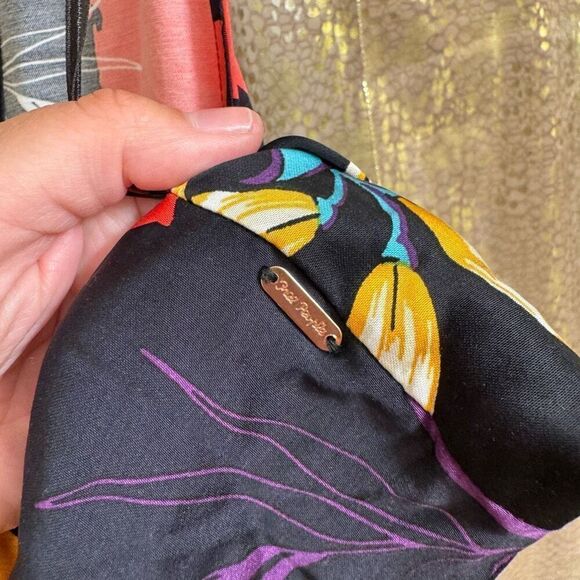 Free People Seraphina Cropped Halter Top Black Tropical Combo Small NWOT - Picture 6 of 9